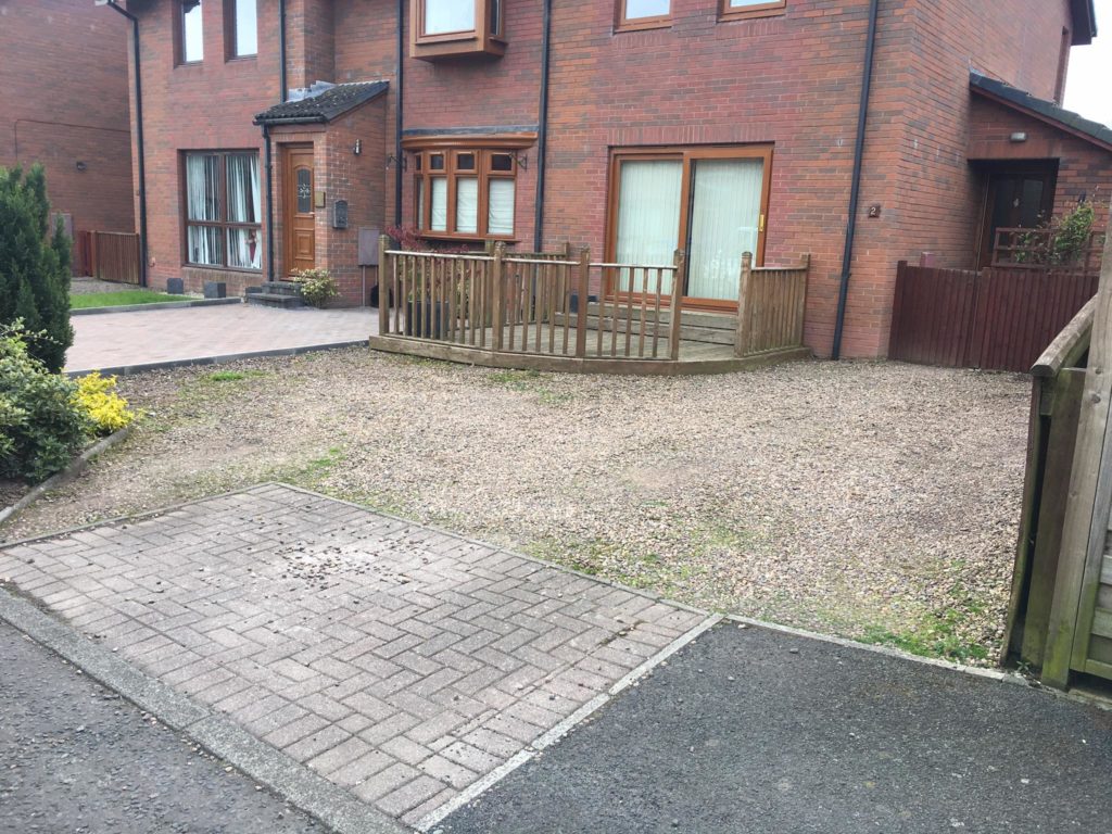 Before: Mono-block driveway Selkirk, Scottish Borders