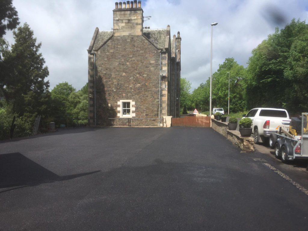New drive and parking area on A7, Galashiels