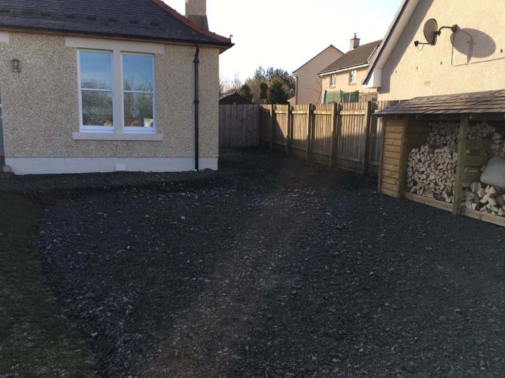 Before: new driveway for house in Gorebridge, Midlothian