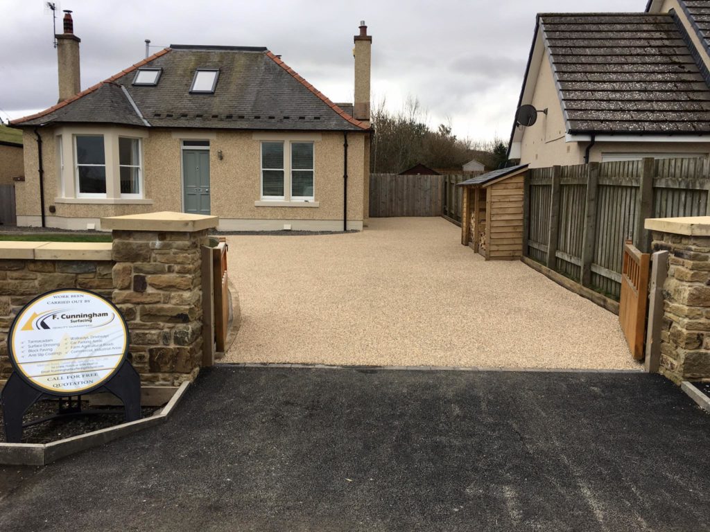 After: new driveway for house in Gorebridge, Midlothian