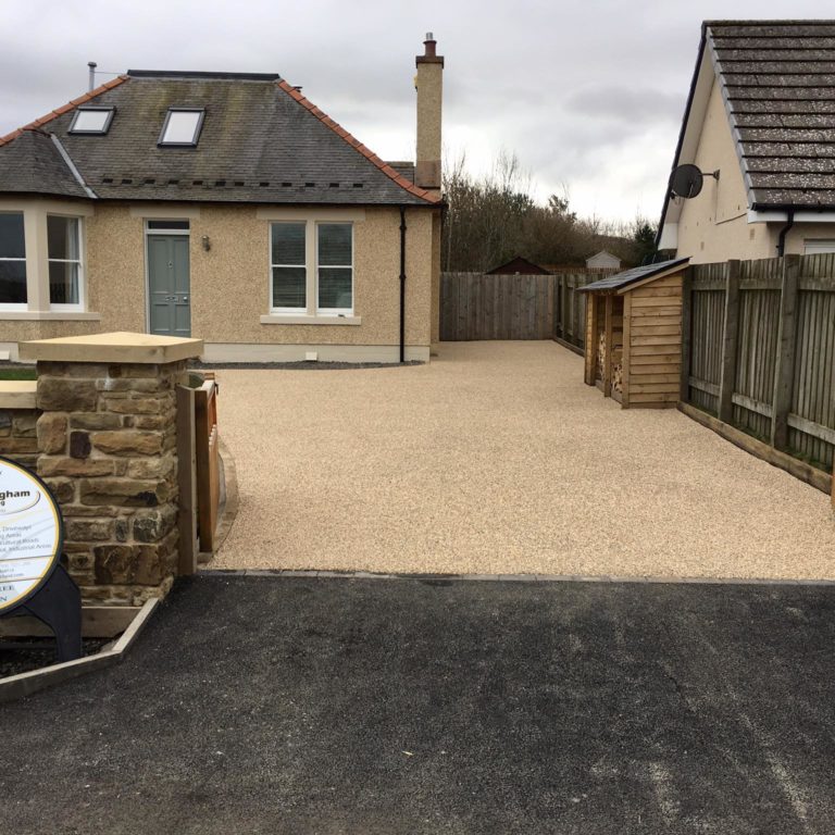 After: new driveway for house in Gorebridge, Midlothian
