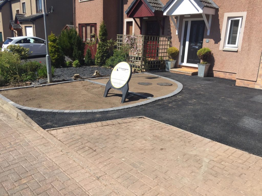 New driveway, parking for house in Melrose, Scotland