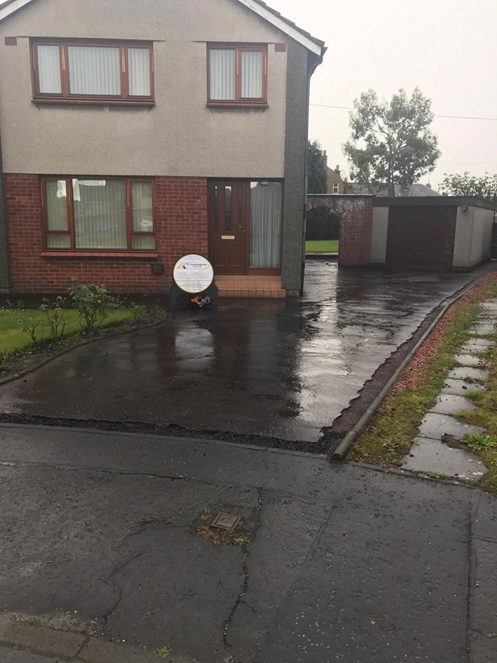 New tarmac driveway and path Kirkliston, Edinburgh