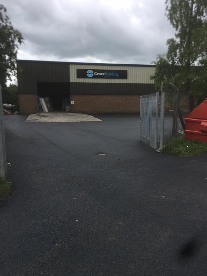 After: New carpark and loading area Grove bedding, Newbridge, Edinburgh