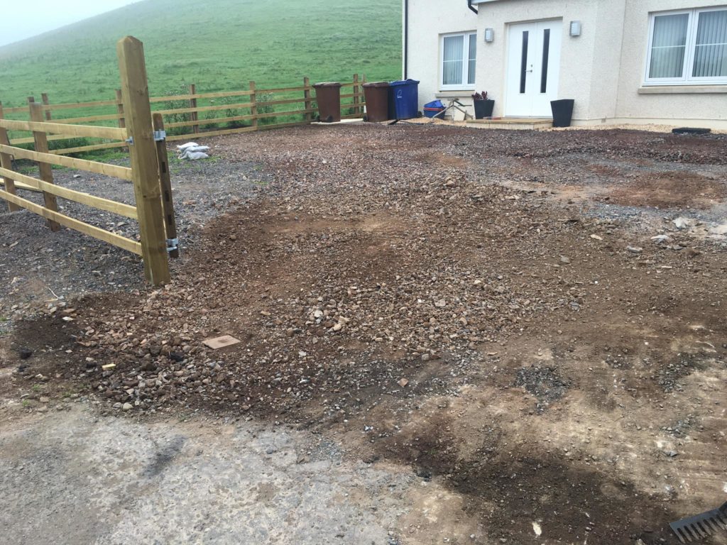 Before: New tarmac driveway for house in North Middleton, Midlothian