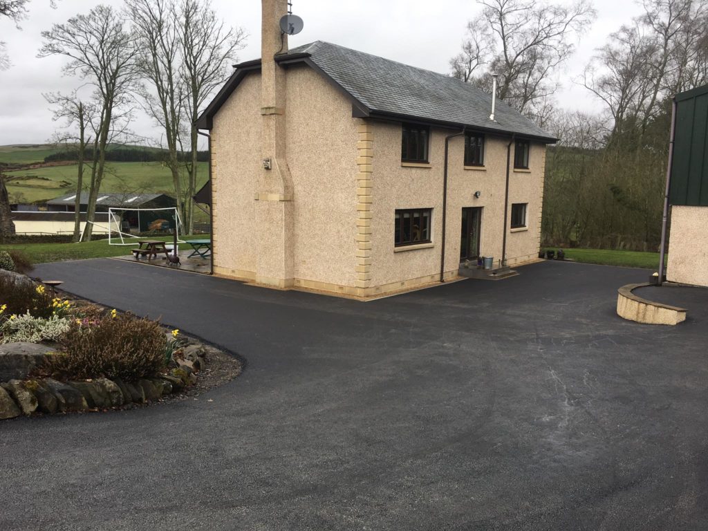 New tarmac driveway, Lauder, Scottish Borders