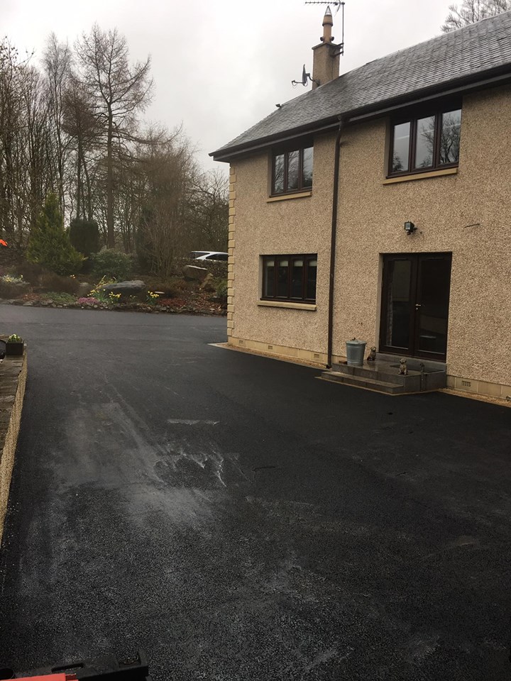 New tarmac driveway, Lauder, Scottish Borders