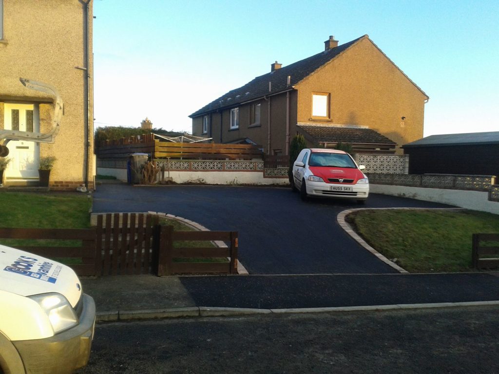 Tarmac driveway for a house