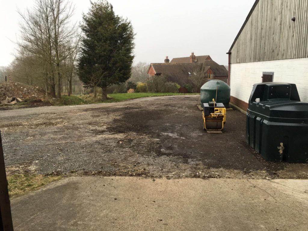 Tarmac business driveway, carpark and stables