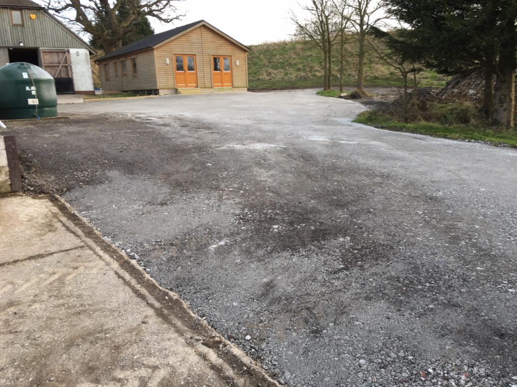 Tarmac business driveway, carpark and stables