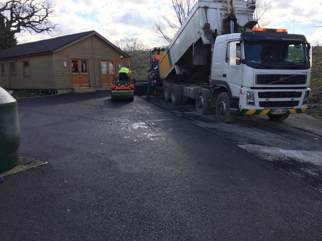 Tarmac business driveway, carpark and stables