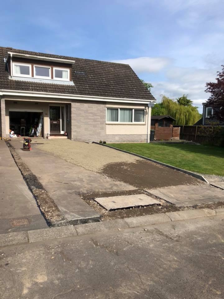 Extend Driveway Project, Kelso, Scottish Borders