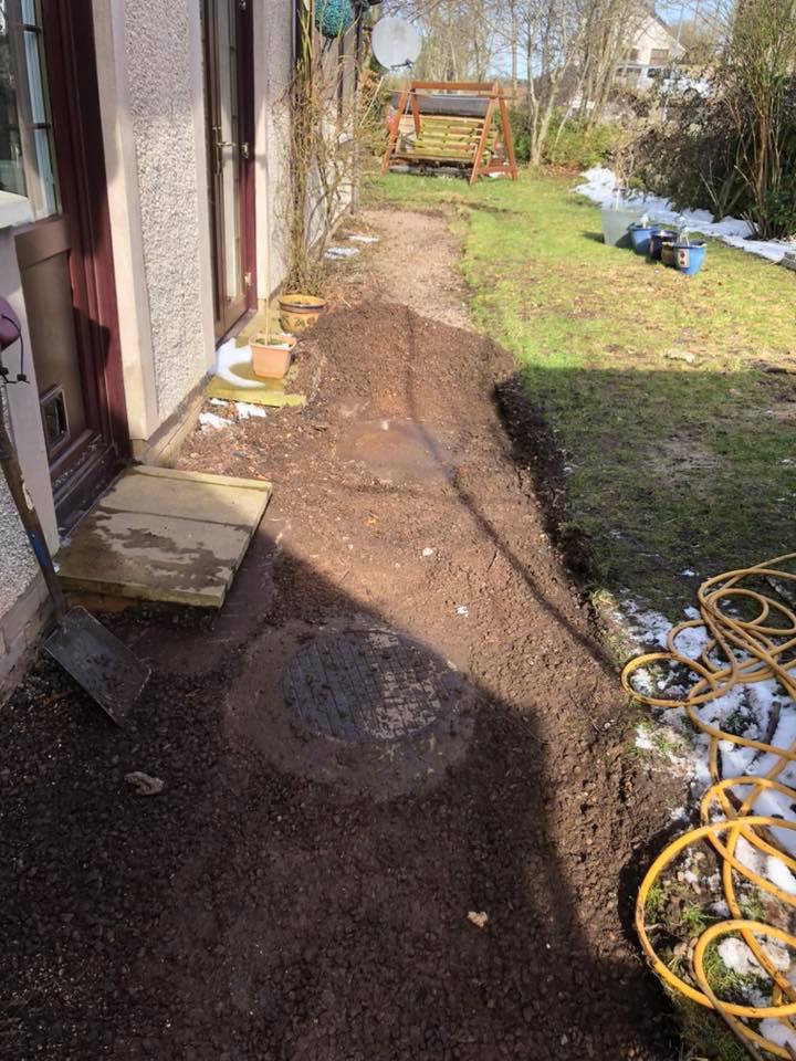 new driveway and footpath for a client in Gordon, Scottish Borders