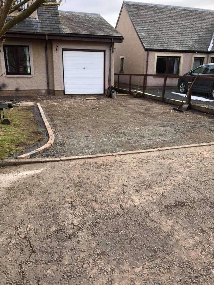 new driveway and footpath for a client in Gordon, Scottish Borders