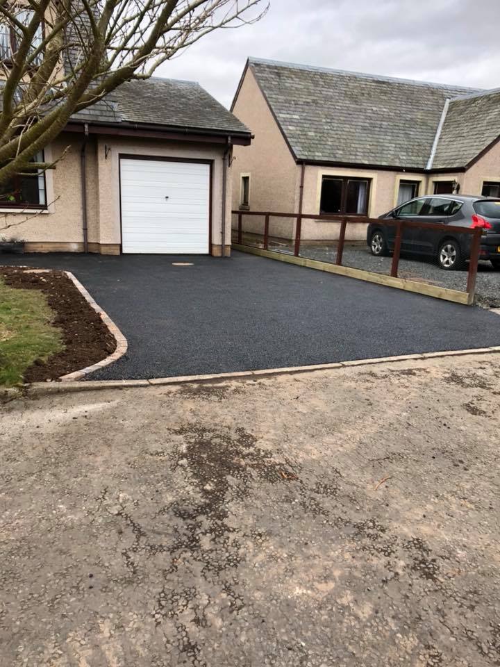 new driveway and footpath for a client in Gordon, Scottish Borders