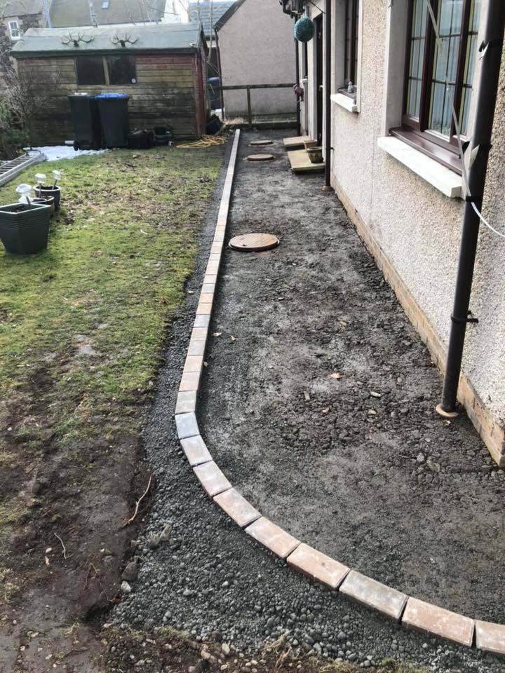 new driveway and footpath for a client in Gordon, Scottish Borders