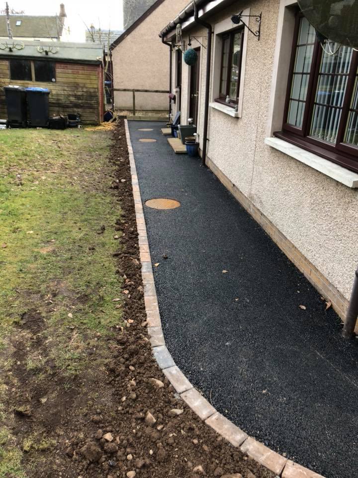 new driveway and footpath for a client in Gordon, Scottish Borders