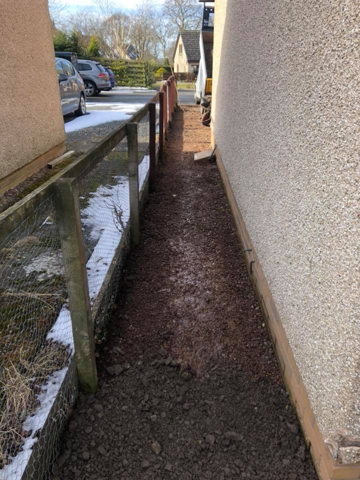 new driveway and footpath for a client in Gordon, Scottish Borders