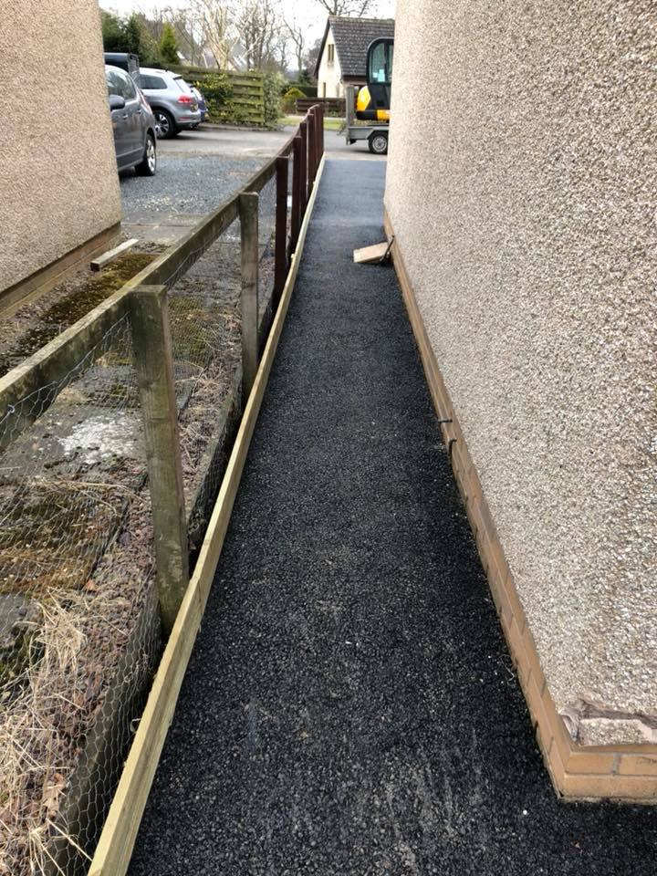 new driveway and footpath for a client in Gordon, Scottish Borders