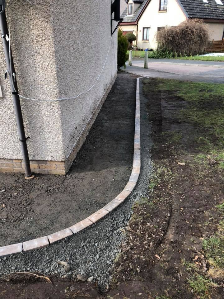 new driveway and footpath for a client in Gordon, Scottish Borders