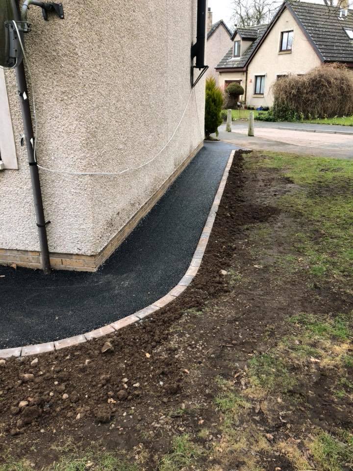 new driveway and footpath for a client in Gordon, Scottish Borders