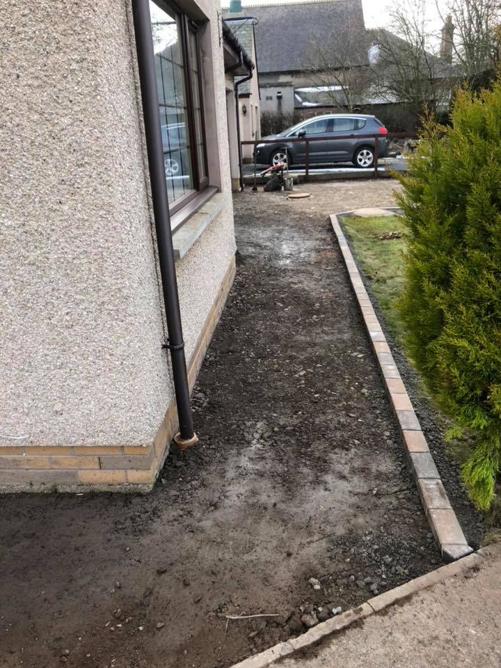 new driveway and footpath for a client in Gordon, Scottish Borders