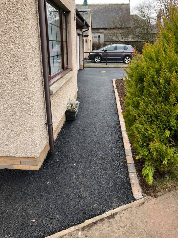 new driveway and footpath for a client in Gordon, Scottish Borders