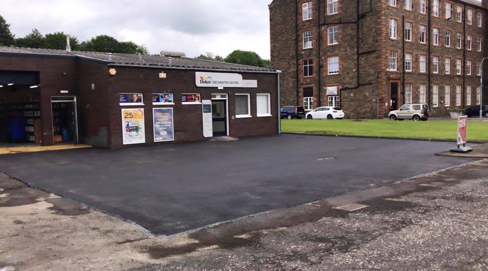 Dulux Galashiels - New Tarmac Car Park Construction AFTER