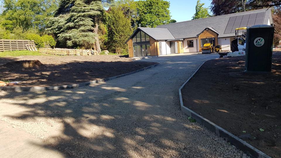 New Driveway for Fjordhus Scandinavian House - Galashiels