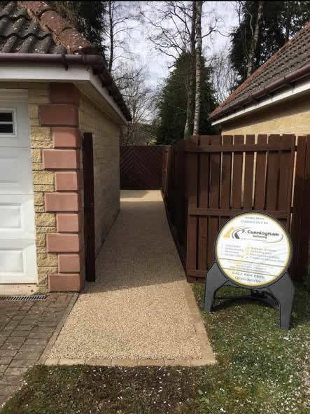 surface pressed pathway mono block edging peebles scotland