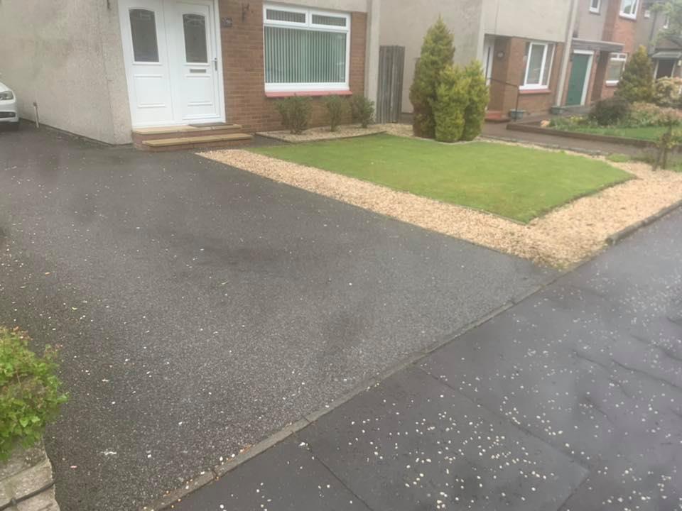 BEFORE - Tarmac Driveway with Mono Block Border - Edinburgh