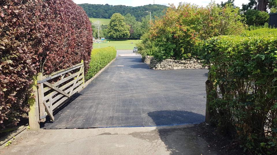 New Driveway, New Roadway with Paving Stones and Kerb Edging - Galashiels