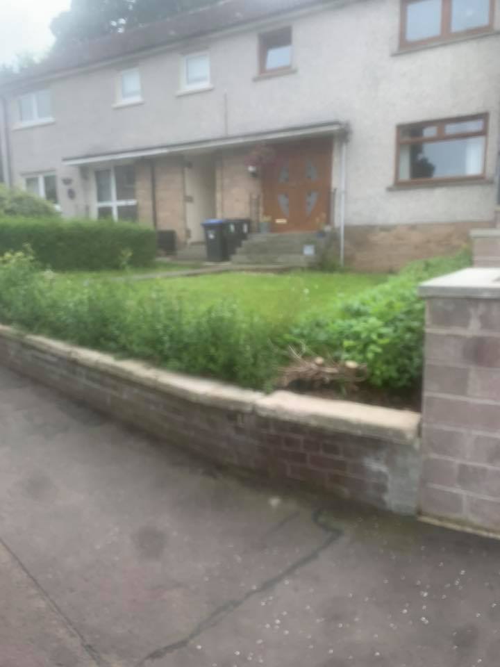 Before - Remove Garden, New Driveway, Retaining Wall, Door Steps, Edging Work & Drainage 