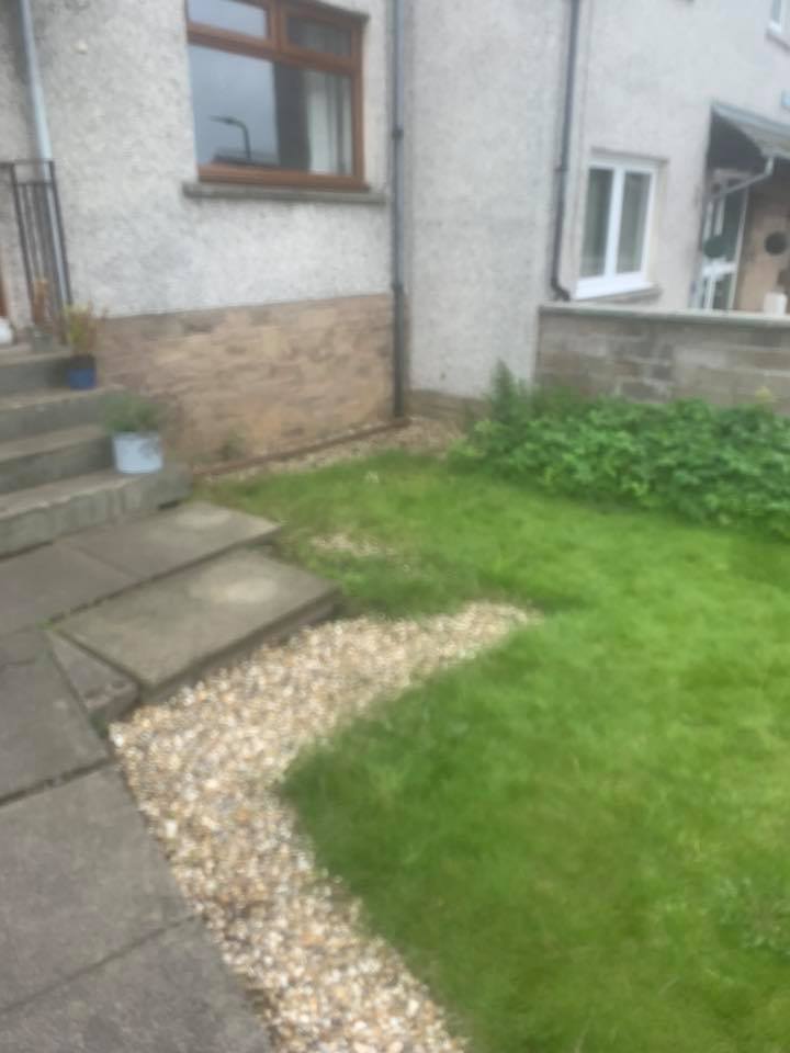 Before - Remove Garden, New Driveway, Retaining Wall, Door Steps, Edging Work & Drainage 