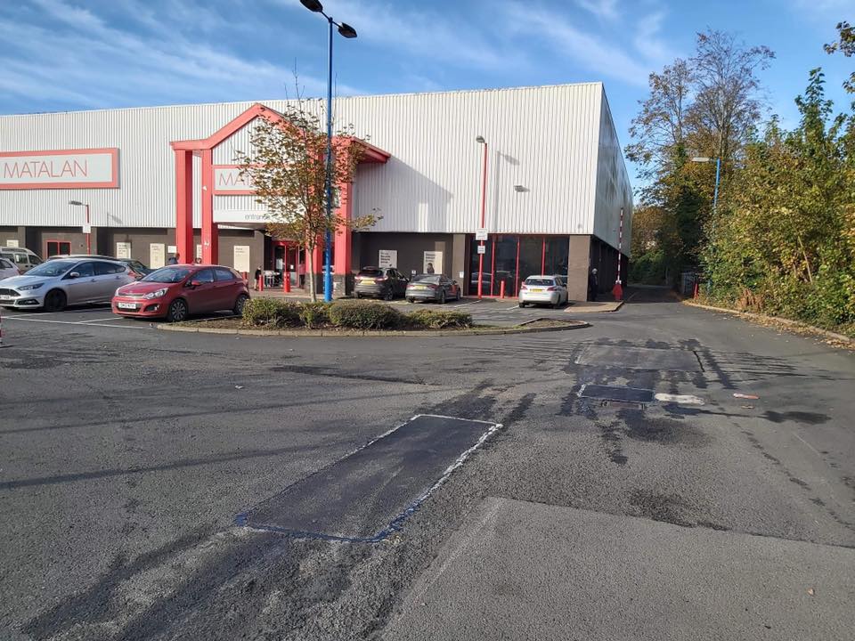 Tarmac Car Park Repairs - Matalan, Currys Galashiels