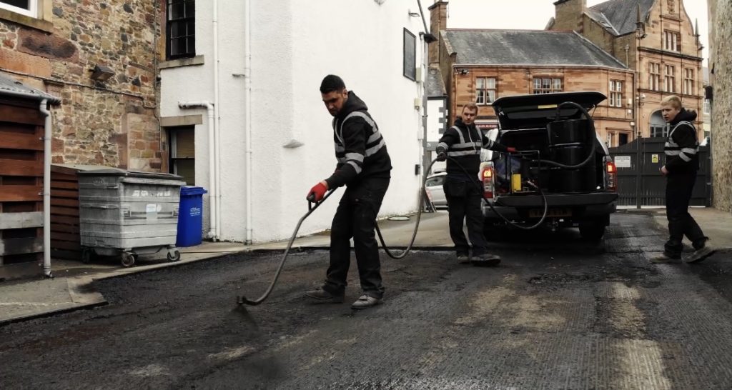 Tarmac Hotel Carpark, Melrose, Scottish Borders