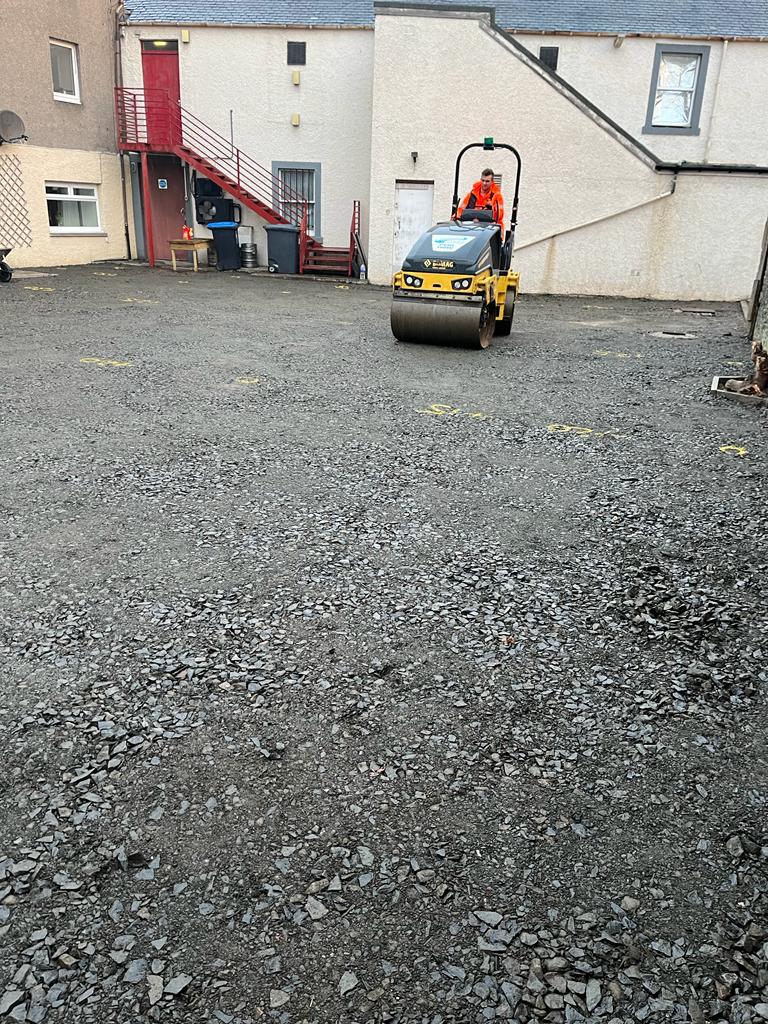 Residential Tarmac Car Park Installation, Galashiels