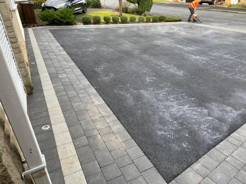 Tarmac Driveway with Spotlights in Balerno Edinburgh