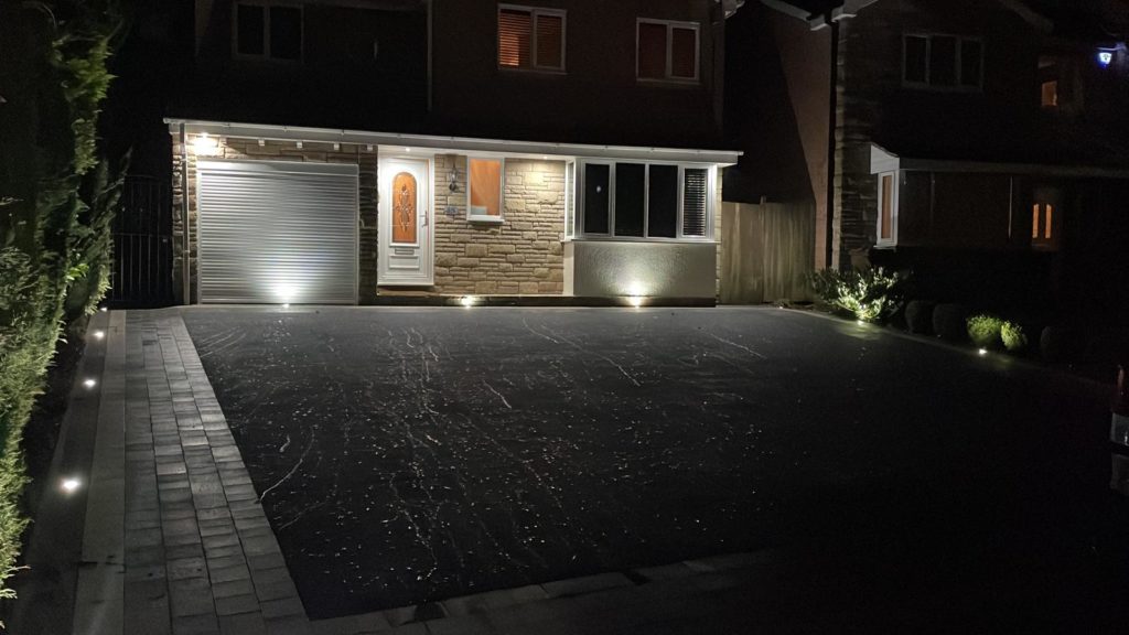 Tarmac Driveway with Spotlights in Balerno Edinburgh