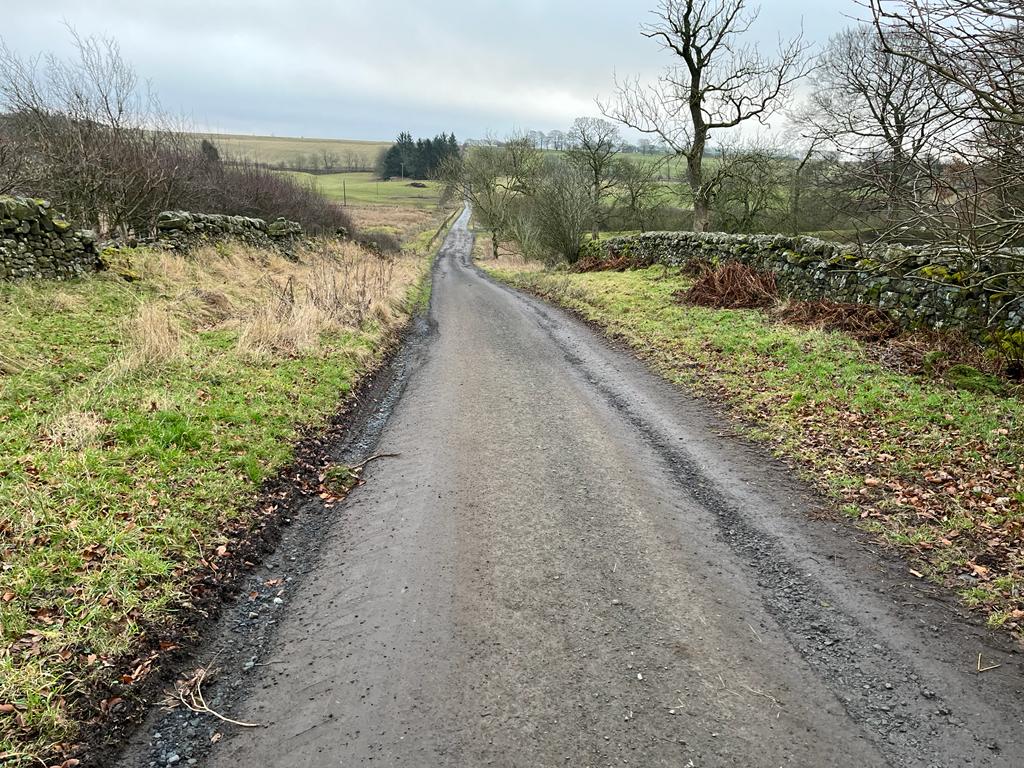 New Tarmac Farm Road Installation, West Linton