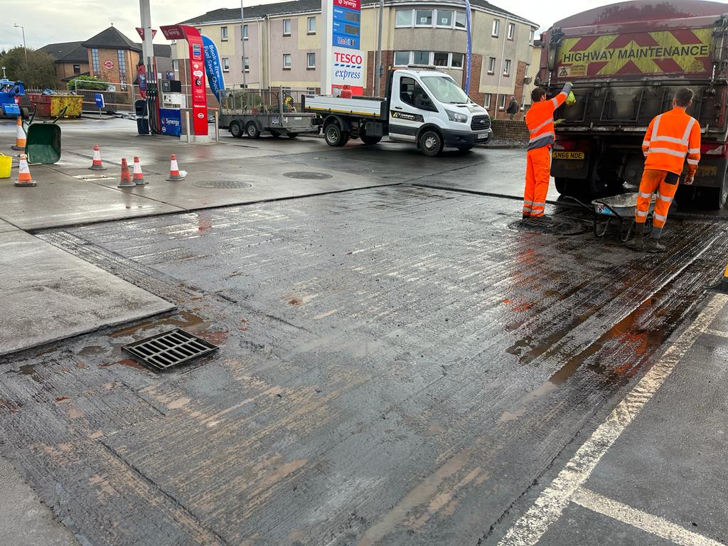 Car Park Tarmac Repairs - Tesco Express, Edinburgh