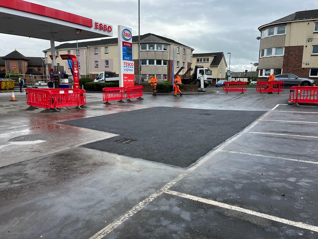 Car Park Tarmac Repairs - Tesco Express, Edinburgh