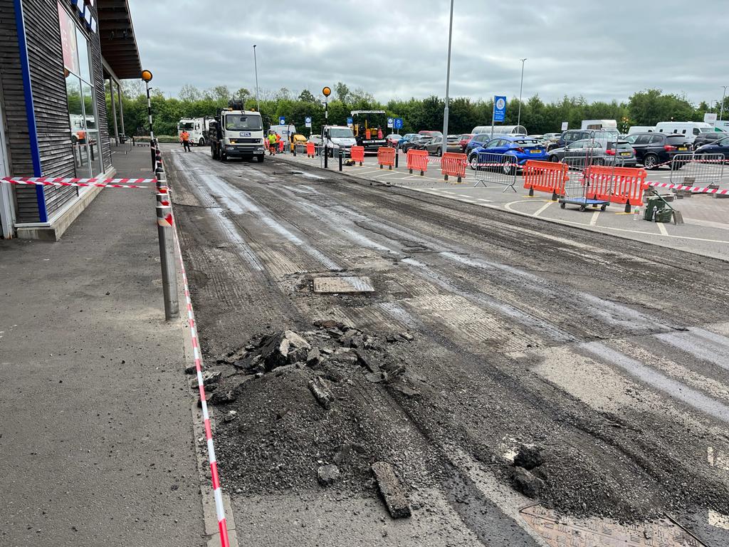 Tarmac Tesco Superstore Car Park - Dumfries and Galloway