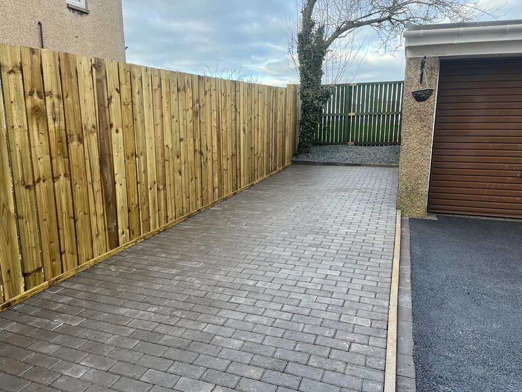 New Tarmac Driveway & Charcoal Block Paving Patio