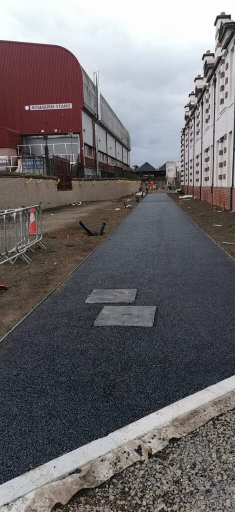 Tarmac Pathway Surfacing Tynecastle Stadium, Edinburgh