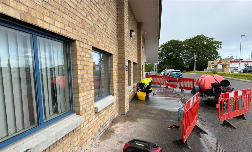 Tarmac Repairs, Concrete Repairs, Parking Bollards Installed - Tesco, Cupar, Fife